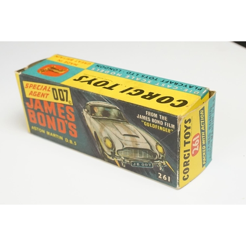 227 - Boxed Corgi 261 James Bond 007 Aston Martin DB5 diecast model with 2 x ejector figures and secret in... 