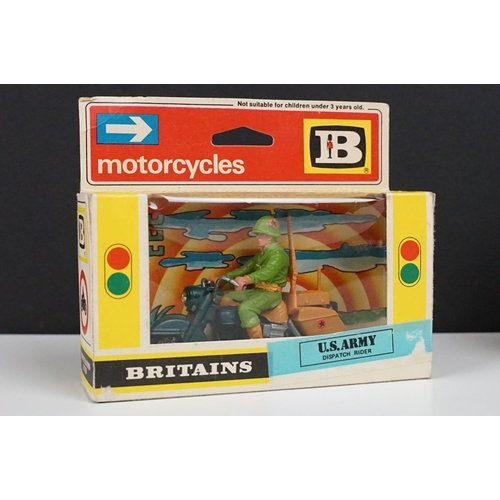 230 - 12 Boxed Britains Motorcycles models to include 9672, 9691, 9673, 9677, 9691, 9682, 9695, 9678, 9694... 