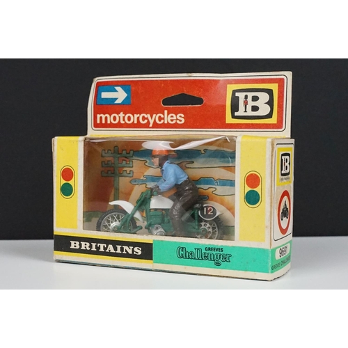 230 - 12 Boxed Britains Motorcycles models to include 9672, 9691, 9673, 9677, 9691, 9682, 9695, 9678, 9694... 