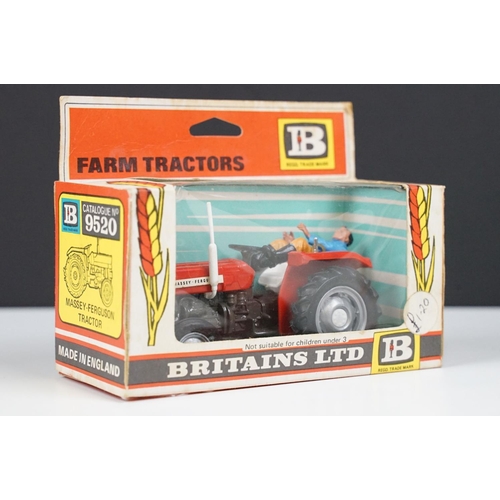 232 - Three boxed Britains farming tractor diecast models to include 2 x 9524 Ford 6600 Tractor blue and w... 