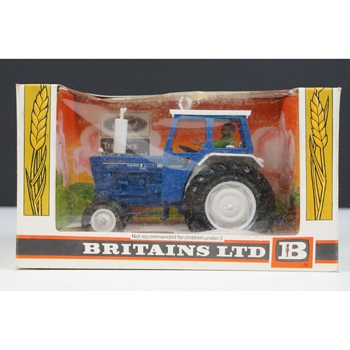 232 - Three boxed Britains farming tractor diecast models to include 2 x 9524 Ford 6600 Tractor blue and w... 