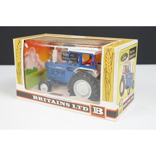 232 - Three boxed Britains farming tractor diecast models to include 2 x 9524 Ford 6600 Tractor blue and w... 