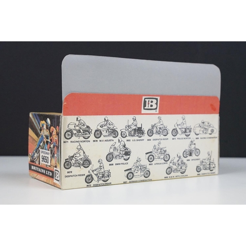 234 - Four boxed Britains Speedway motorbike model sets contained within gd reproduction boxes to include ... 