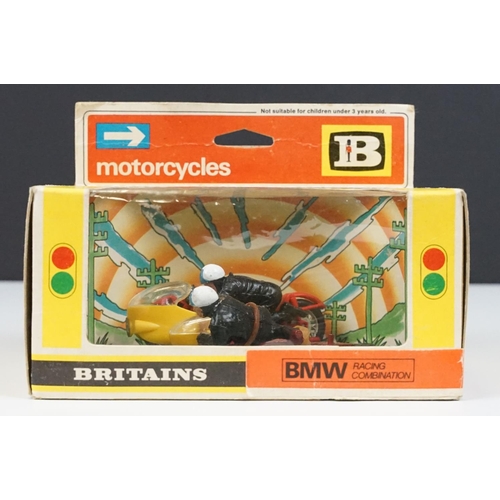 236 - Three boxed Britains Motorcycles model sets to include 2 x 9699 BMW and Speedway 9684, all complete ... 