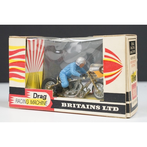 237 - Nine boxed Britains model motorcycles to include 2 x US Sheriff 9692, Harley Davidson 9689, BMW 9694... 