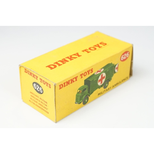 238 - Seven boxed Dinky military diecast models to include 660 Tank Transporter, 692 5.5 Medium Gun (end f... 