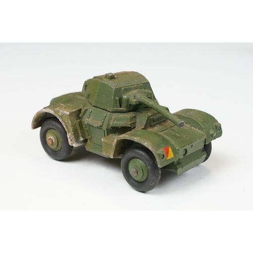 238 - Seven boxed Dinky military diecast models to include 660 Tank Transporter, 692 5.5 Medium Gun (end f... 