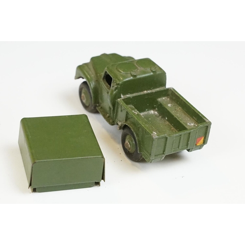 238 - Seven boxed Dinky military diecast models to include 660 Tank Transporter, 692 5.5 Medium Gun (end f... 