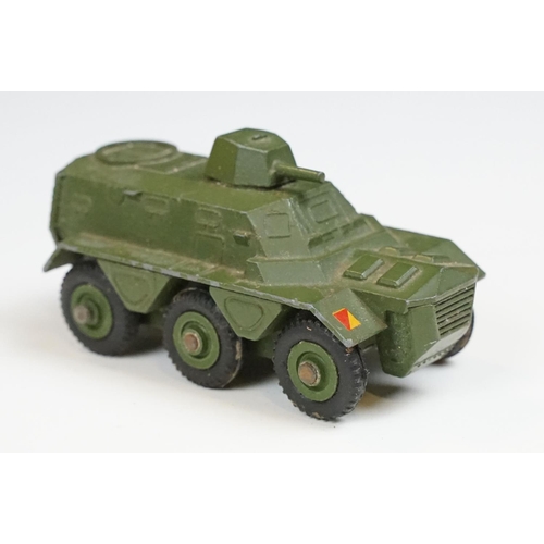 238 - Seven boxed Dinky military diecast models to include 660 Tank Transporter, 692 5.5 Medium Gun (end f... 