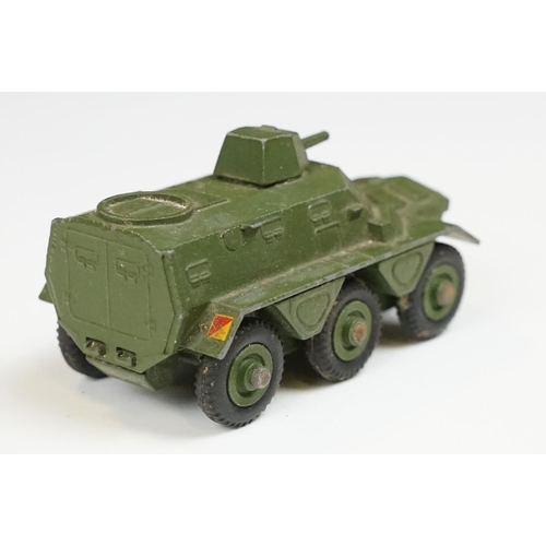 238 - Seven boxed Dinky military diecast models to include 660 Tank Transporter, 692 5.5 Medium Gun (end f... 