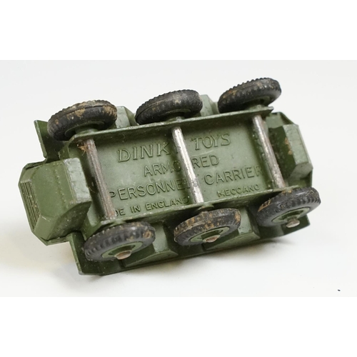 238 - Seven boxed Dinky military diecast models to include 660 Tank Transporter, 692 5.5 Medium Gun (end f... 