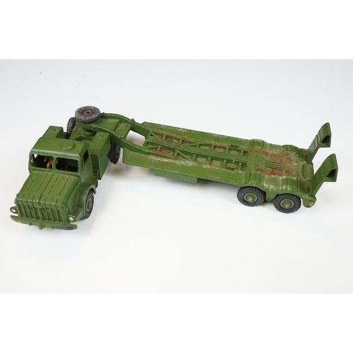 238 - Seven boxed Dinky military diecast models to include 660 Tank Transporter, 692 5.5 Medium Gun (end f... 