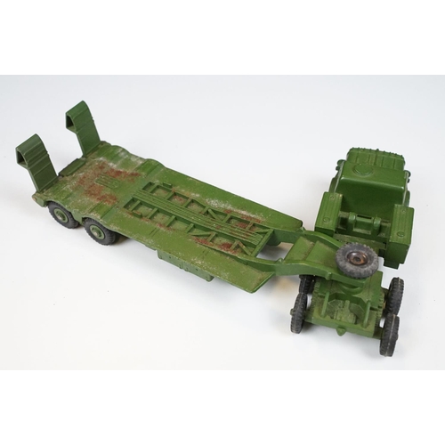 238 - Seven boxed Dinky military diecast models to include 660 Tank Transporter, 692 5.5 Medium Gun (end f... 