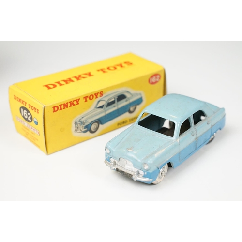 239 - Six boxed Dinky diecast models to include 162 Ford Zephyr Saloon in two tone blue, 480 Bedford 10 CW... 