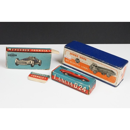 241 - Boxed Mercury Formula 1 Mercedes diecast model (box missing a side end flap), a boxed Dinky 522 Big ... 