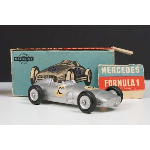 241 - Boxed Mercury Formula 1 Mercedes diecast model (box missing a side end flap), a boxed Dinky 522 Big ... 