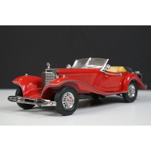 243 - Franklin Mint The Mercedes 500 K Special Roadster diecast model in red, with certificates and tag, s... 