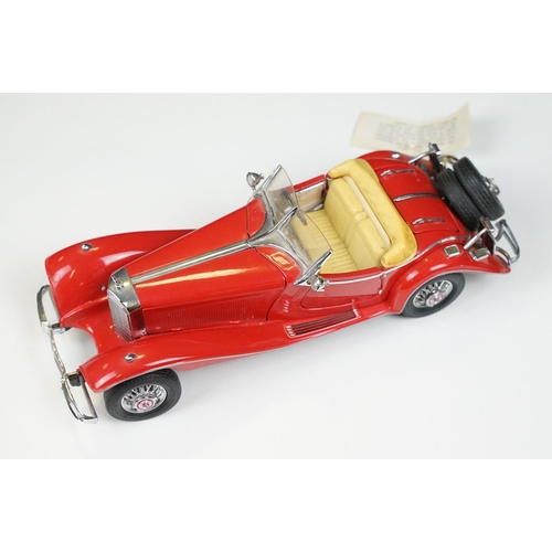 243 - Franklin Mint The Mercedes 500 K Special Roadster diecast model in red, with certificates and tag, s... 