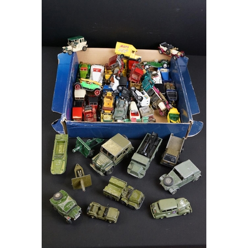 134 - Quantity of play worn diecast models from the mid 20th C onwards to include Dinky, Matchbox, Lledo, ... 