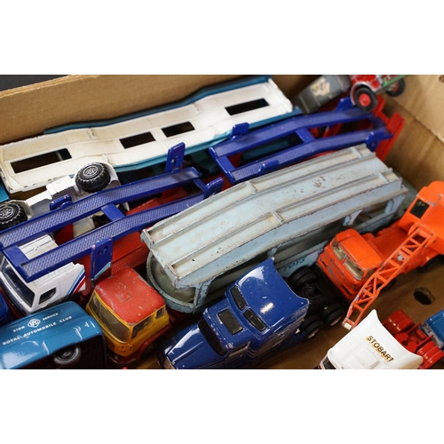 135 - Quantity of play worn mid 20th C onwards diecast models to include Dinky, Corgi, Matchbox etc featur... 