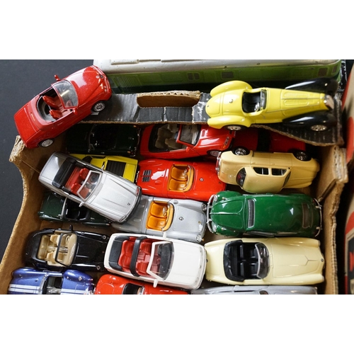 135 - Quantity of play worn mid 20th C onwards diecast models to include Dinky, Corgi, Matchbox etc featur... 