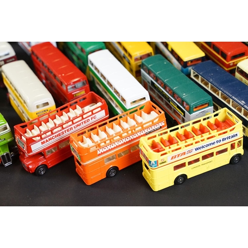 141 - Collection of 46 Corgi diecast model buses, featuring a quantity of Metrobus examples. (Diecast vg)