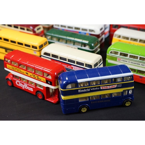 141 - Collection of 46 Corgi diecast model buses, featuring a quantity of Metrobus examples. (Diecast vg)