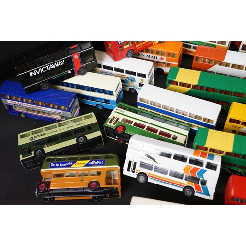 141 - Collection of 46 Corgi diecast model buses, featuring a quantity of Metrobus examples. (Diecast vg)