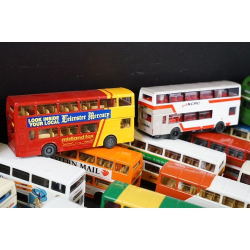 141 - Collection of 46 Corgi diecast model buses, featuring a quantity of Metrobus examples. (Diecast vg)