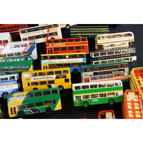 141 - Collection of 46 Corgi diecast model buses, featuring a quantity of Metrobus examples. (Diecast vg)