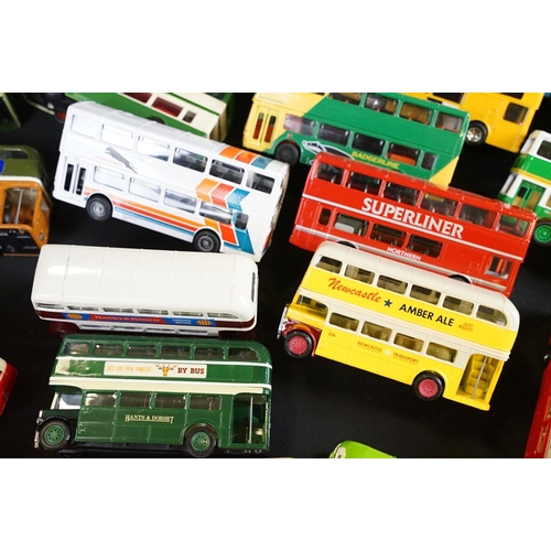 141 - Collection of 46 Corgi diecast model buses, featuring a quantity of Metrobus examples. (Diecast vg)