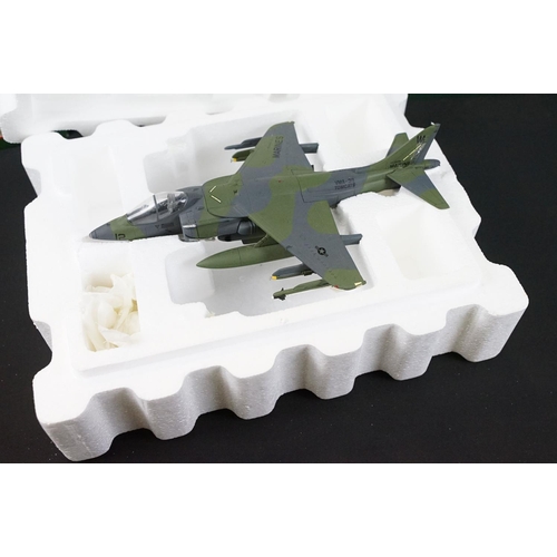 142 - 11 boxed diecast models to include Armour Collection 1/48 ART 98052 Harrier AV8 B US Marines, 8 x Co... 