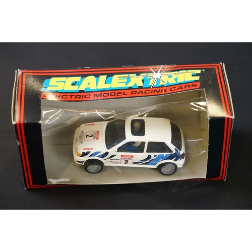 145 - Seven boxed Scalextric slot cars to include C472 Dunlop F3, C316 Ford XLR2 Valvoline, C321 Fiesta XR... 