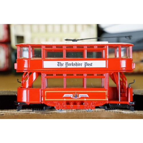 148 - Collection of around 85 Corgi diecast models buses & trams, featuring London Transport Routemaster e... 