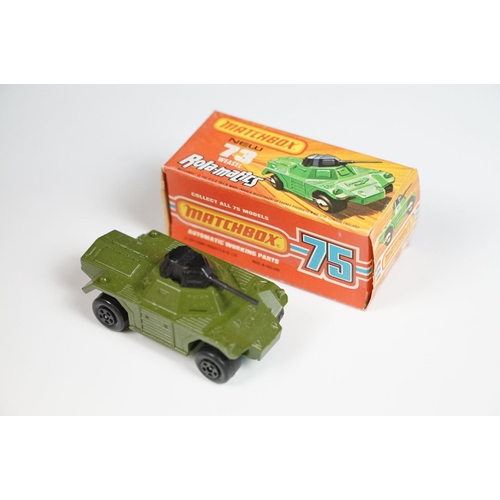 167 - Seven boxed diecast models to include Politoys Eagle TIG F1 and 6 x Matchbox featuring Rolamatics 73... 