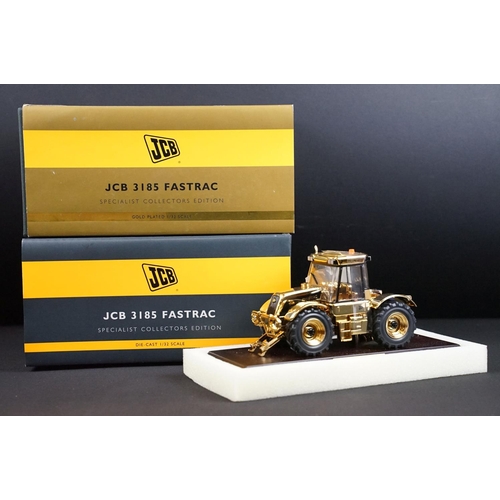 97 - Two boxed Britains JCB 3185 Fastrac Specialist Collectors Edition 1/32 scale diecast models featurin... 