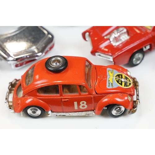 172 - Over 30 mid 20th C play worn diecast models to include Corgi, Dinky and Matchbox featuring many TV r... 