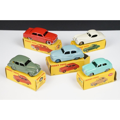 Five boxed Dinky diecast models to include 157 Jaguar XK120 Coupe in ...