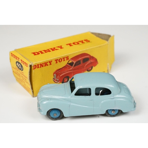 178 - Five boxed Dinky diecast models to include 157 Jaguar XK120 Coupe in cream, 160 Austin A30 Saloon, 1... 