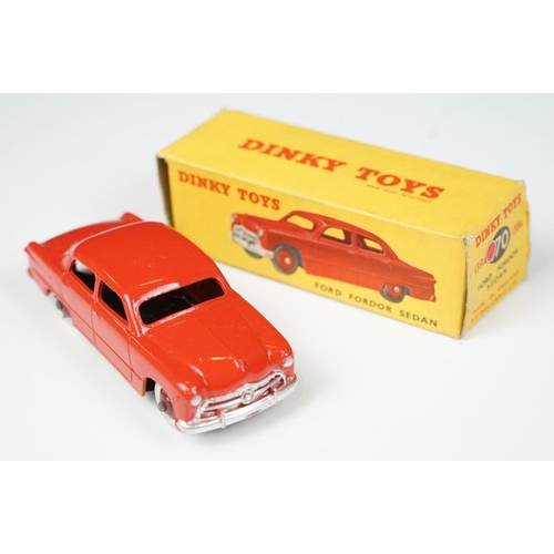 178 - Five boxed Dinky diecast models to include 157 Jaguar XK120 Coupe in cream, 160 Austin A30 Saloon, 1... 