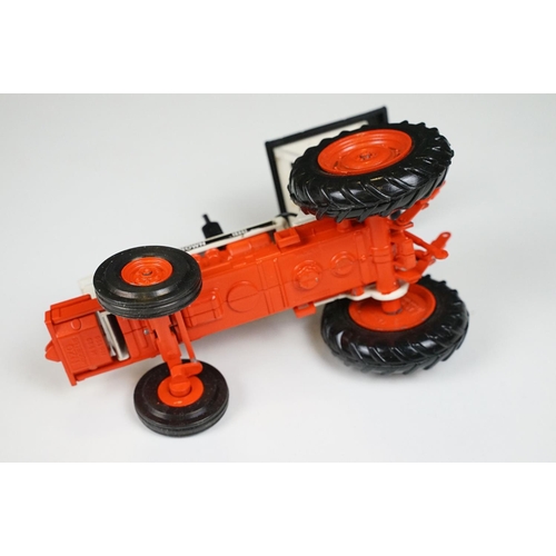 244 - Boxed NZG David Brown 1412 Hydra-Shift Tractor diecast model, in white and orange finish, diecast vg... 