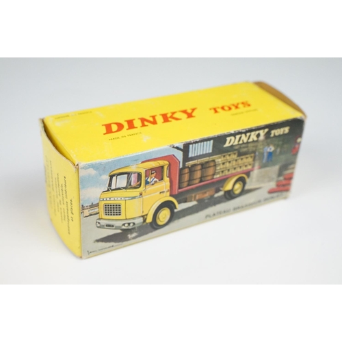 245 - Boxed French Dinky 588 Plateau Brasseur Berliet diecast model, complete with accessories, diecast gd... 