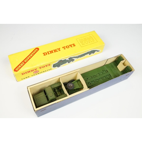 246 - Two boxed Dinky military diecast models to include 660 Tank Transporter and 697 25 Pounder Field Gun... 