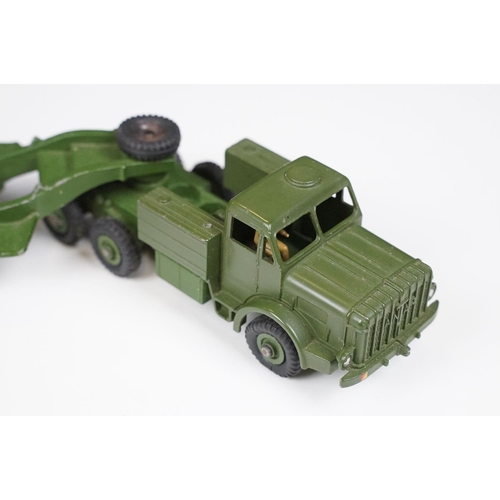 246 - Two boxed Dinky military diecast models to include 660 Tank Transporter and 697 25 Pounder Field Gun... 