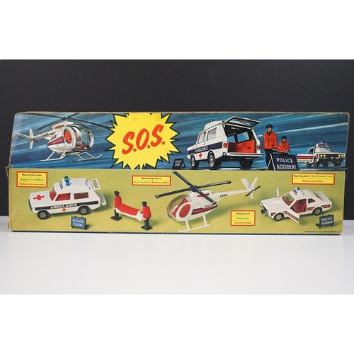 247 - Boxed Corgi GS18 Emergency Services Gift Set complete with Police Cortina and Huughes 369 Helicopter... 