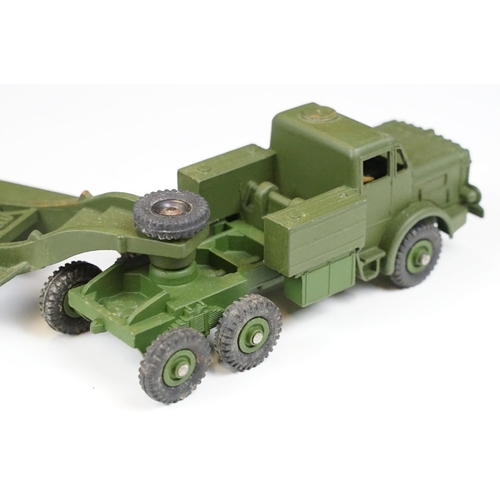 248 - Boxed Dinky Supertoys Gift Set 698 Tank Transporter with Tank, diecast with some marks but vg overal... 