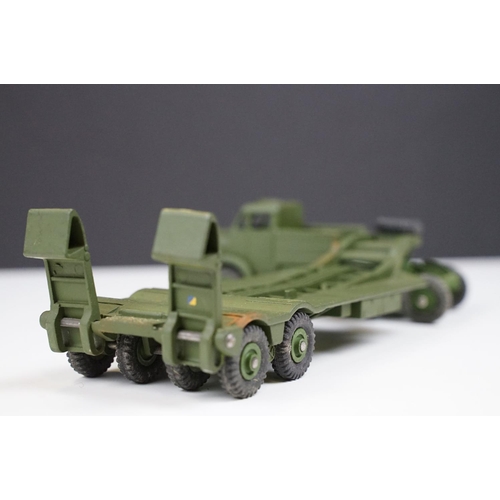 248 - Boxed Dinky Supertoys Gift Set 698 Tank Transporter with Tank, diecast with some marks but vg overal... 