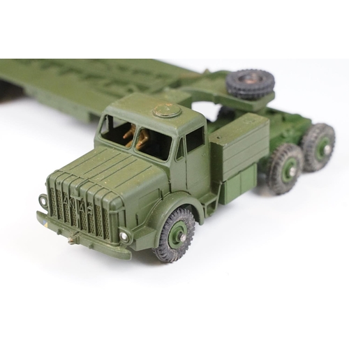 248 - Boxed Dinky Supertoys Gift Set 698 Tank Transporter with Tank, diecast with some marks but vg overal... 