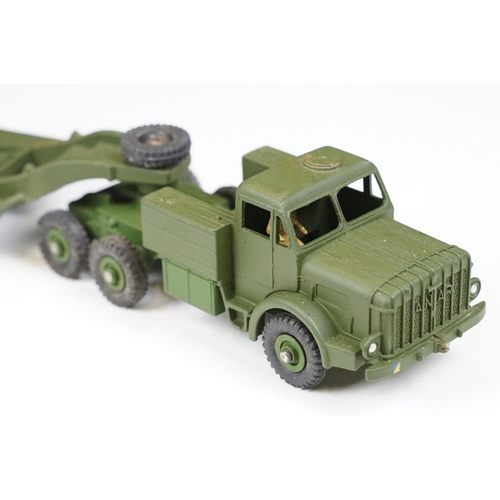 248 - Boxed Dinky Supertoys Gift Set 698 Tank Transporter with Tank, diecast with some marks but vg overal... 