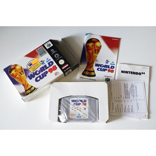 381 - Retro Gaming - Boxed Nintendo games and accessories to include World Cup 98 for Nintendo 64 N64, Nin... 